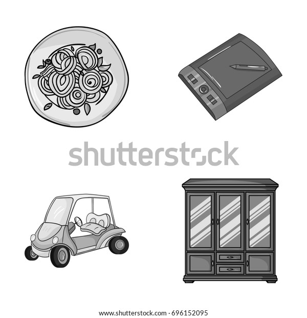 cooking, sport and other\
monochrome icon in cartoon style.art, furniture icons in set\
collection.