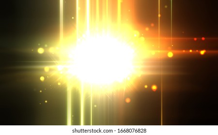 Cool background of vivid and vibrant light flares. Colorful glossy lights display with burst effect. Sparkling multicolored background.