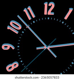 A cool clock face abstract artwork in close up