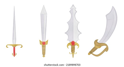 Cool And Cute Sword Illustration Set 02