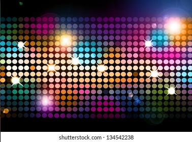 Cool disco background with colorful lights