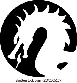 Cool Dragon Logo Mythological Animal