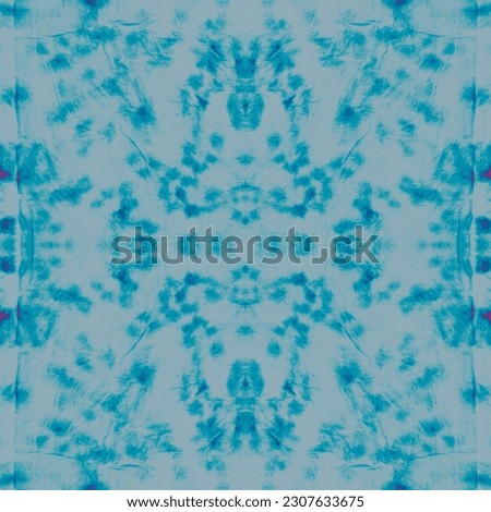 Cool Ethnic Dyed Art. Freeze Snowy Banner. Light Seamless Banner. Snow White Dirty Background. Snowy Abstract Watercolor. Azure Winter Cosmos. Blue Graphic Dyed. Cyan Brushed Space.