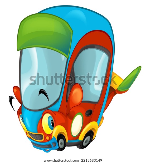 cool looking cartoon sports car isolated\
illustration for\
children