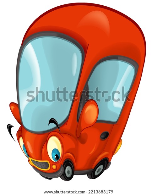cool looking cartoon sports car isolated\
illustration for\
children
