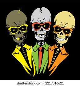 Cool three skeletons different races