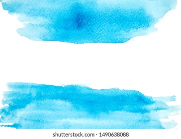 Cool Tone Colors Blue Watercolor Drawing Stock Illustration 1490638088