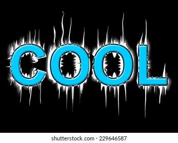 Cool Word Representing Freezing Coldness And Cold
