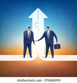 Cooperation Concept Business Illustration Stock Illustration 376060993 ...