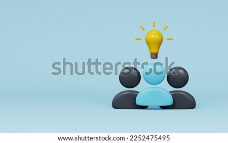 Cooperation idea 3D render illustration