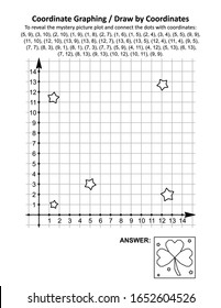 Coordinate Graphing Draw By Coordinates Math Stock Illustration 1533568700