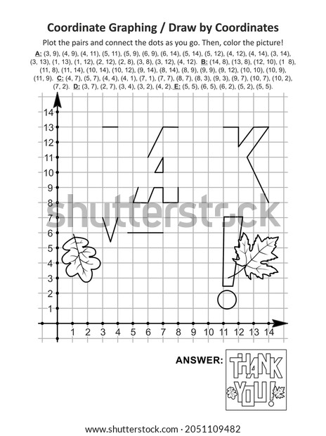 Coordinate Graphing Draw By Coordinates Math Stock Illustration ...