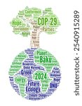 COP 29 in Baku Azerbaijan world cloud	