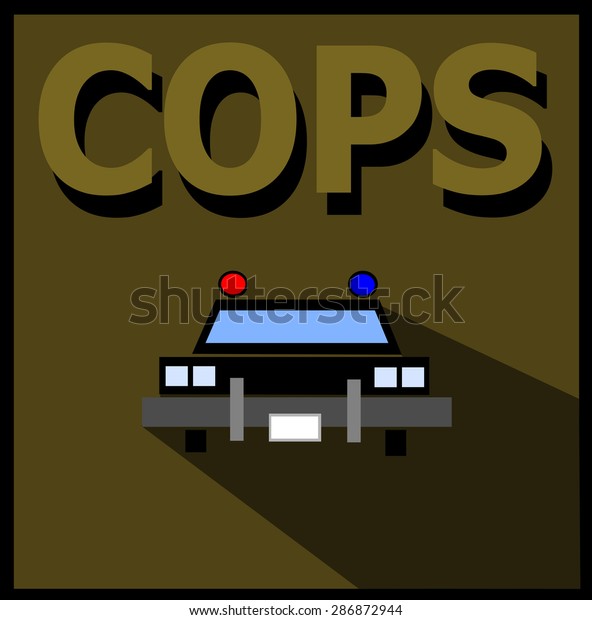 cop car design with\
shadow