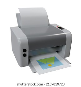 Copier Printer Isometric 3D Icon