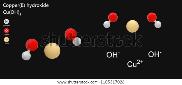 Copperii Hydroxide Formula Cuoh2 Cuh2o2 Pale Stock Illustration 1105317026