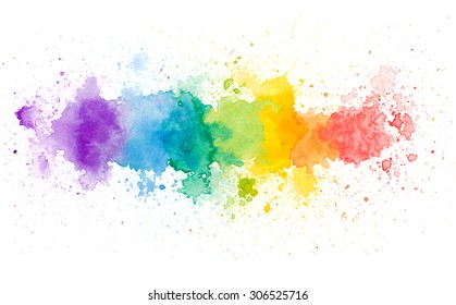 Copy Space In Colorful Water Color Background