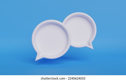 Copy space speech bubble 3DCG illustration