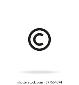 Copyright Symbol Icon.