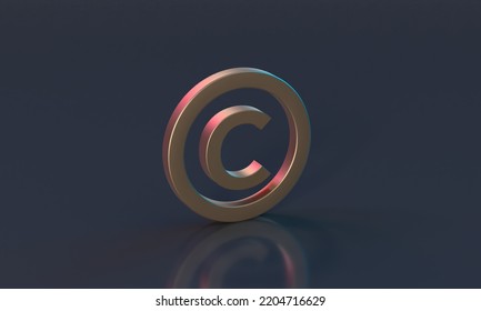 Copyright Symbol Intellectual Property  3d Illustration