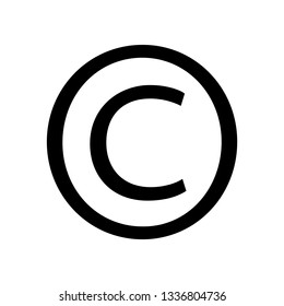 Copyright Symbol Isolated On White Background Stock Illustration ...