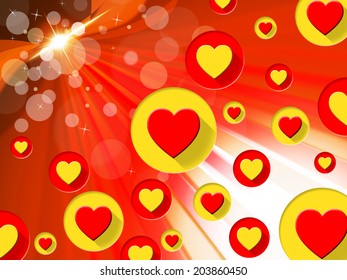 Copyspace Background Representing Heart Shapes And Loving