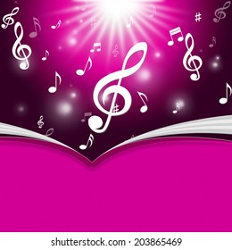 Copyspace Notes Representing Sheet Music And Blank