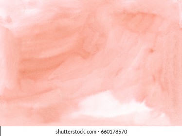 Coral red watercolor background. Abstract art hand paint on paper texture.