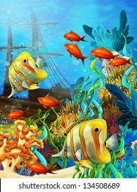 The Coral Reef - Illustration For The Children