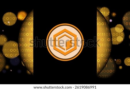 core dao-core cryptocurrency images on digital background. 3d illustrations.