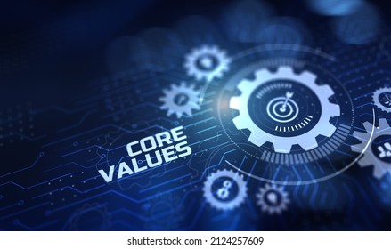 Core Values Company Vision Strategy Business Finance Concept.