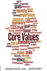 Core Values Word Cloud Concept On Stock Illustration 603353687 ...