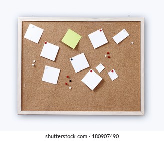 Cork Board With Blank Notes