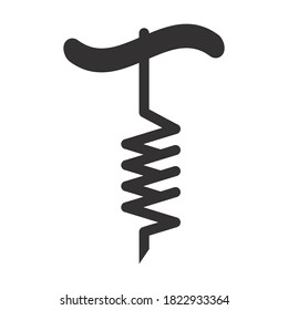 Cork Screw Icon Illustration Design Isolated