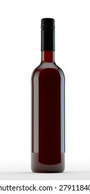 Corked Bottle Red Wine Without Label Stock Illustration 279118400 ...