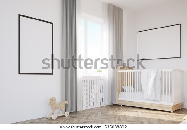 crib in corner of room