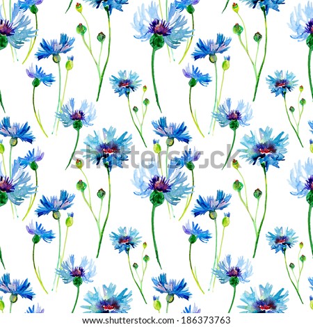 Similar – Image, Stock Photo Cornflower and bud, wet after a rain shower… Photographed through the window of a bus stop