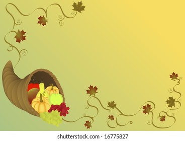 Cornucopia illustration background