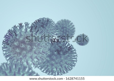 Corona virus 2019,3d render virus for background healthcare and medical