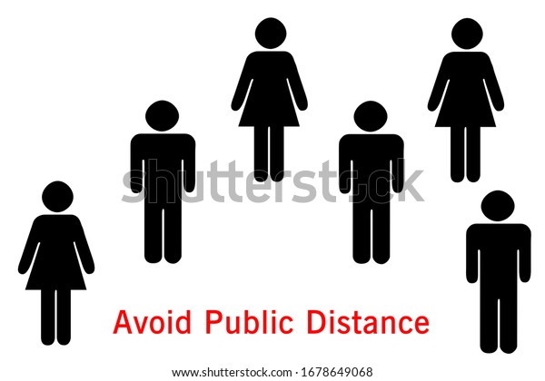 Corona Virus\
Avoid public distance in crowd\
place
