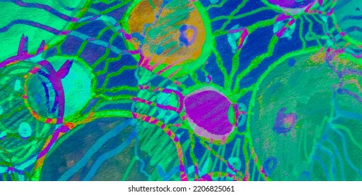 Corona Virus. Colorful Immunity System. Yellow Antibodies Virus. Multicolored Bacteria. T Cell Activation. Multicolor Cute Bacteria. T-Cell.