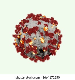 Corona Virus Isolated On White Background 3d Illustration 