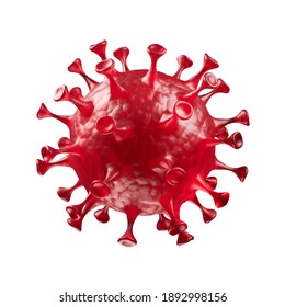 Corona Virus Mutation - Medical 3D Illustration With White Background