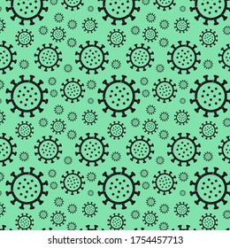 Corona Virus Pattern. Global Spread, And Concept Stopping Corona Virus. Flu And Lung Disease Spreading Of World. 