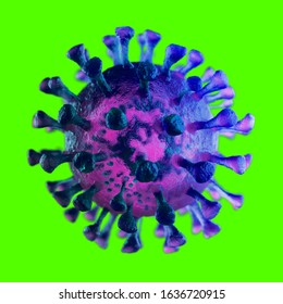 Coronavirus 2019-nCov novel coronavirus concept resposible for SARS-CoV-2 outbreak and coronaviruses influenza as dangerous flu strain cases as a pandemic. Microscope virus close up. 3d rendering. - Powered by Shutterstock