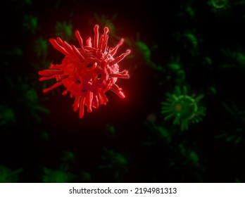 Coronavirus background 3D rendering image, for coronavirus, COVID-19, 2019-nCov prevention presentation concept.