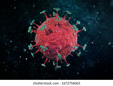 Coronavirus Corona Virus- close up - 3d model