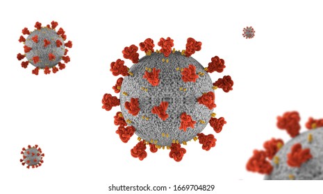coronavirus COVID-19 microscopic virus corona virus disease 3d illustration india world
