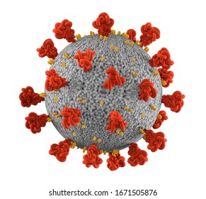 Coronavirus COVID-19 Microscopic Virus Corona Virus Disease 3d Illustration India China World