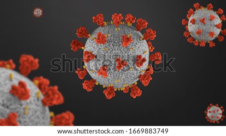 coronavirus COVID-19 microscopic virus corona virus disease 3d illustration Stock photo © 